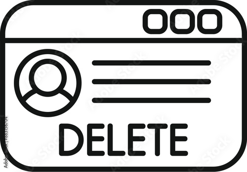 Website showing delete profile screen with button for deleting user data and profile from website or app