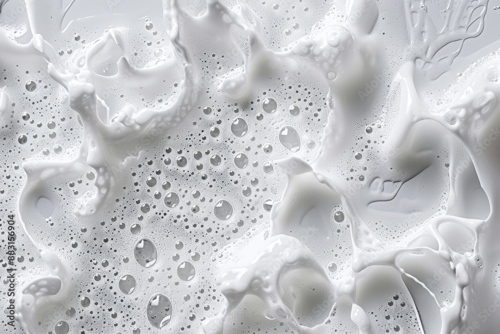 white foam on the sheer glass surface creates a mesmerizing pattern