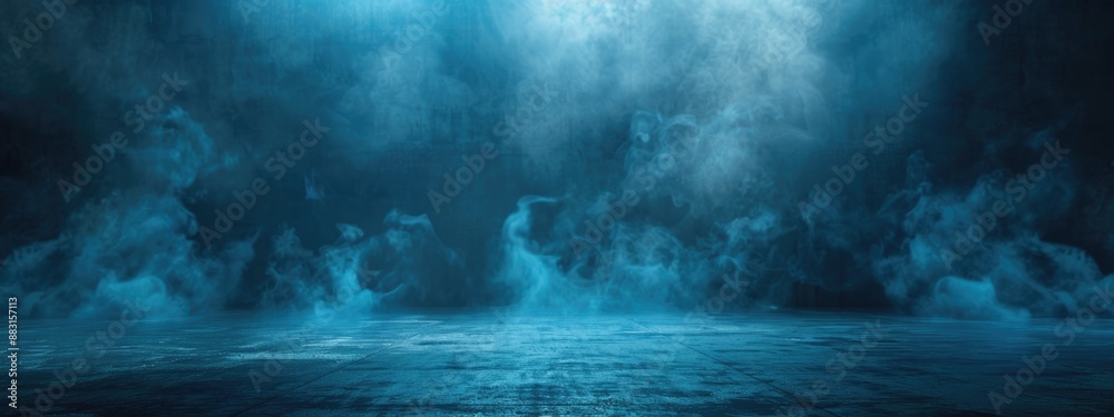 Obraz premium Dark street asphalt abstract smokey background and wallpaper with lights effect