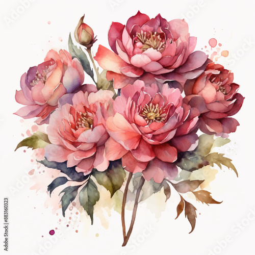 Vintage botanical flower bouquet
