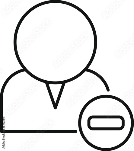 Businessman with minus sign representing a decline in business or an unsuccessful deal