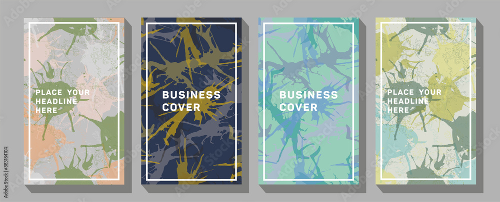 Fototapeta premium Vector illustration of bright color abstract pattern background with line gradient texture for minimal dynamic . Creative fun collage.