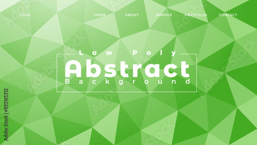 low poly green texture background