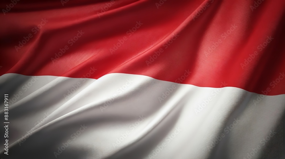 Indonesian flag background with fluttering wave effect. The concept of nationalism, patriotism and Indonesian independence day. For articles, social media and promotional campaigns. Indonesian flag background with fluttering wave effect. The concept of nationalism, patriotism and Indonesian independence day. For articles, social media and promotional campaigns.