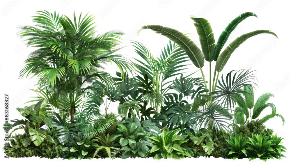 Tropical plants on a transparent background Tropical plants on a transparent background