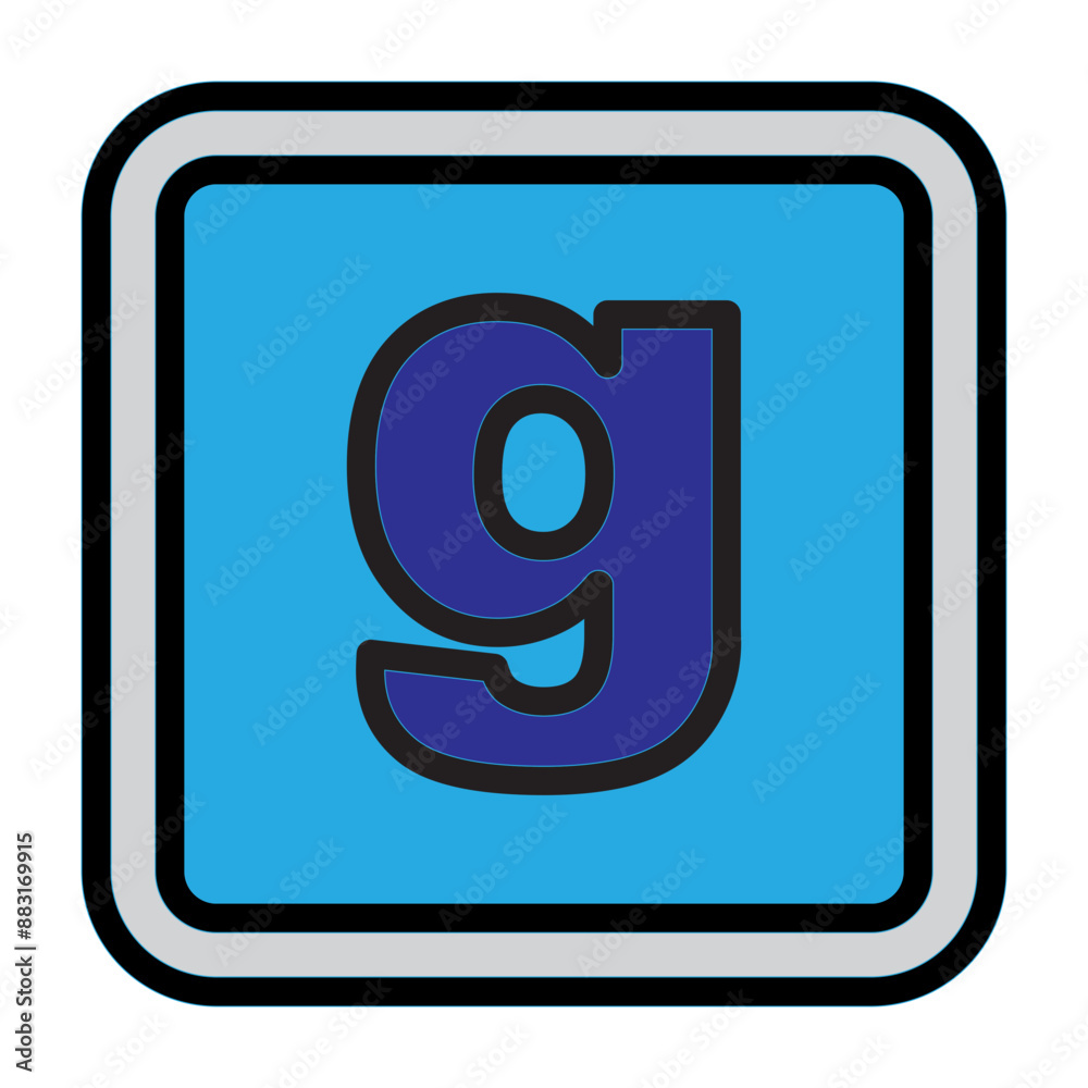 g Small Alphabet Vector Filled Icon Design g Small Alphabet Vector Filled Icon Design