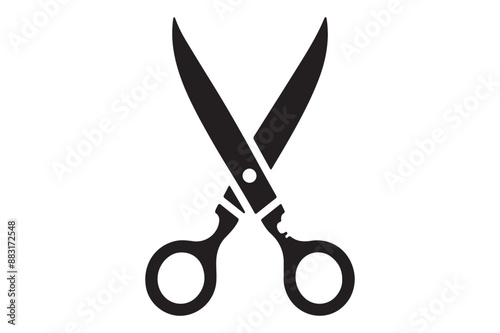 Minimalist Scissor Silhouette Vector Graphic