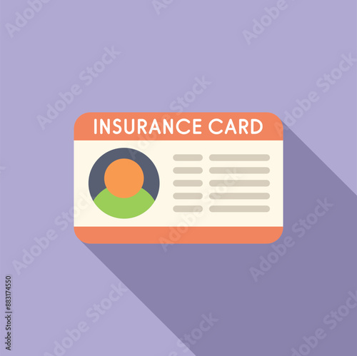 Insurance card representing health care coverage for an individual, illustrating medical benefits and personal information