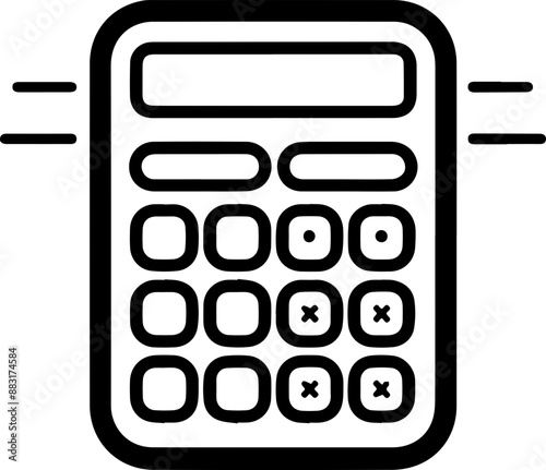 calculator icon isolated on white