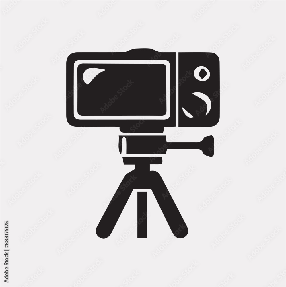 Camera silhouette vector on a white background Camera silhouette vector on a white background