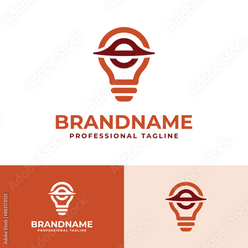 Bulb Black Hole Logo, Perfect for Tech and Innovation Startups