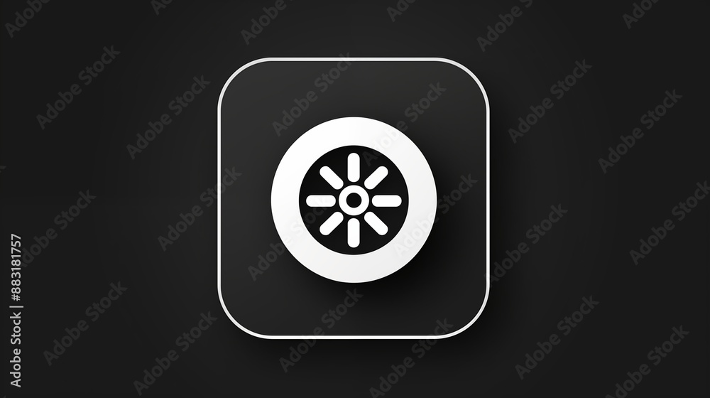 Minimalist Wheel Icon for Modern Digital Interfaces and Applications Minimalist Wheel Icon for Modern Digital Interfaces and Applications