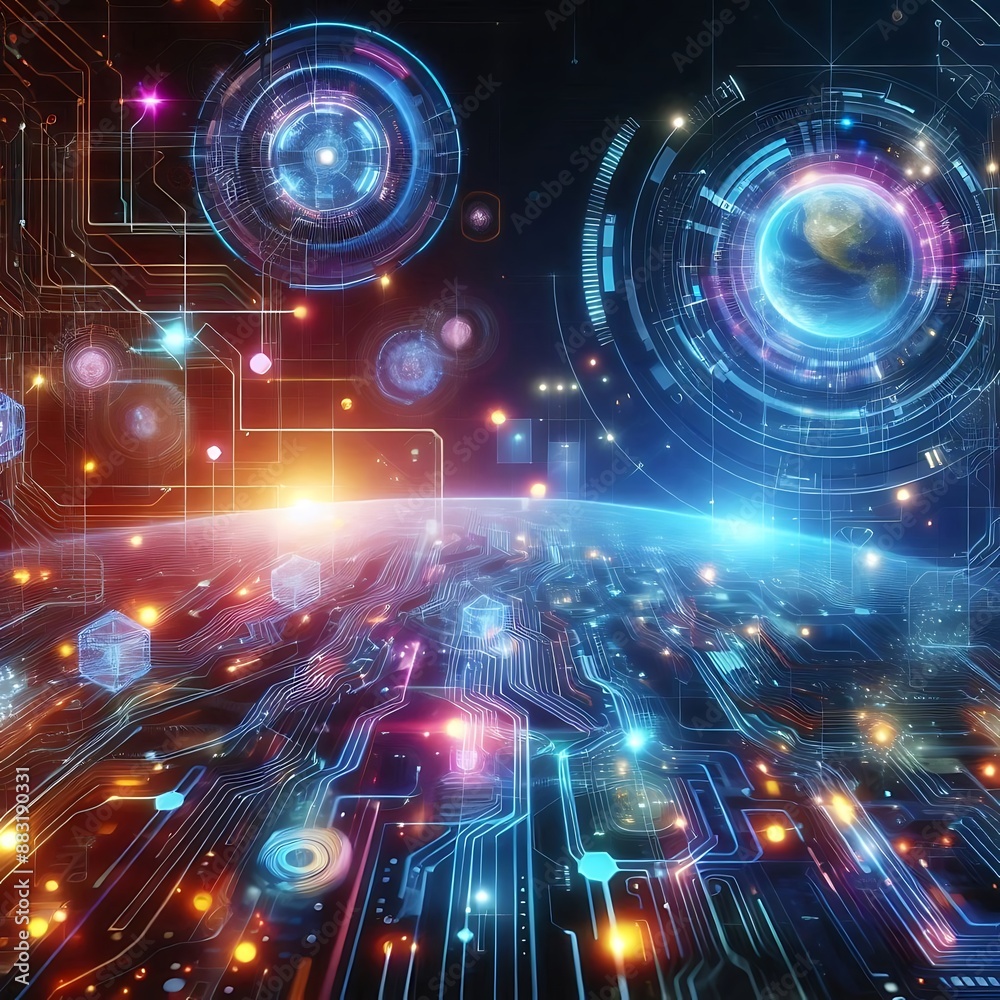 Modern Tech Canvas: Abstract Shapes for a Digital World Modern Tech Canvas: Abstract Shapes for a Digital World