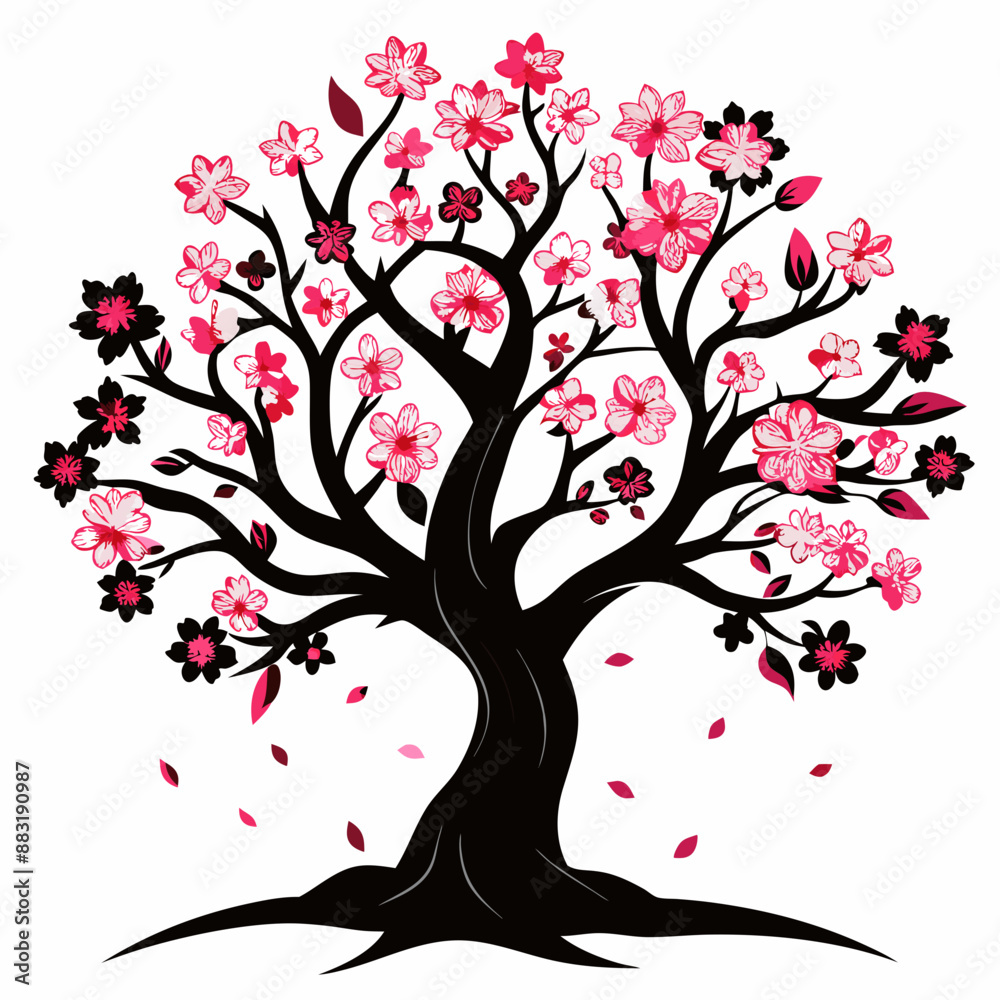 Fototapeta premium silhouette of tree