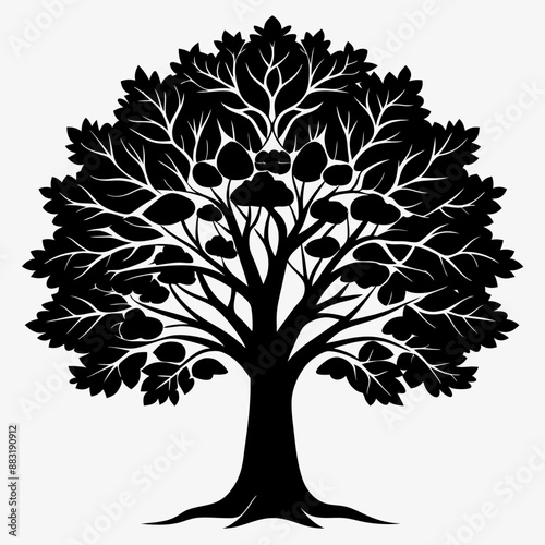 silhouette of tree