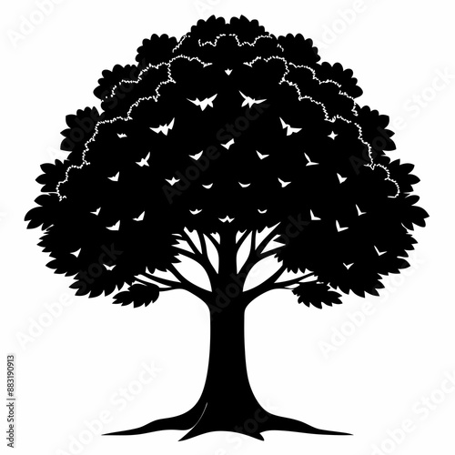 silhouette of tree