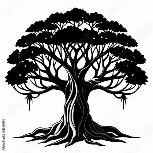 silhouette of tree