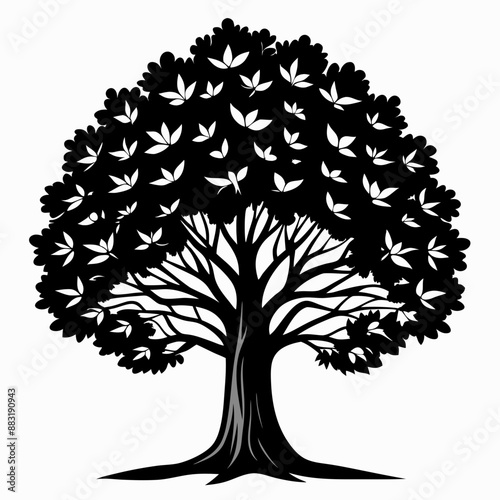 silhouette of tree
