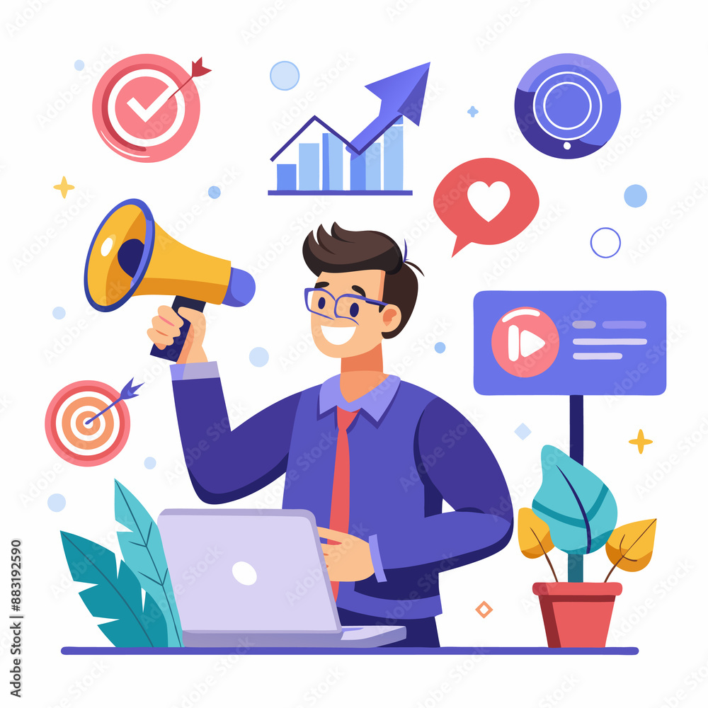 Marketing Campaign illustration Marketing Campaign illustration