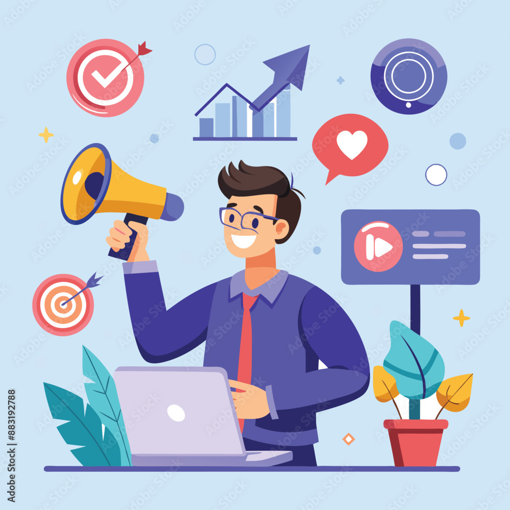 Marketing Campaign illustration Marketing Campaign illustration