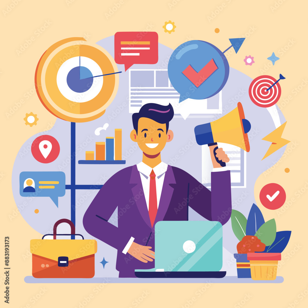 Marketing Campaign illustration Marketing Campaign illustration