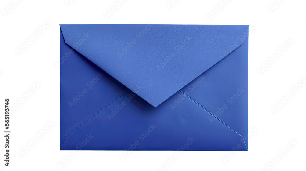 Blue envelope on a transparent background Blue envelope on a transparent background