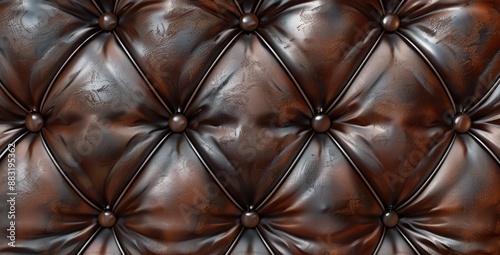 Luxury leather sofa or chair closeup.