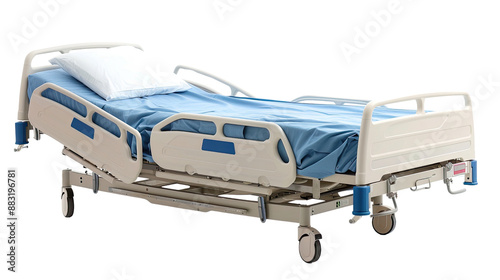 Hospital bed on transparent background