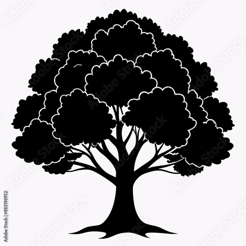 silhouette of tree