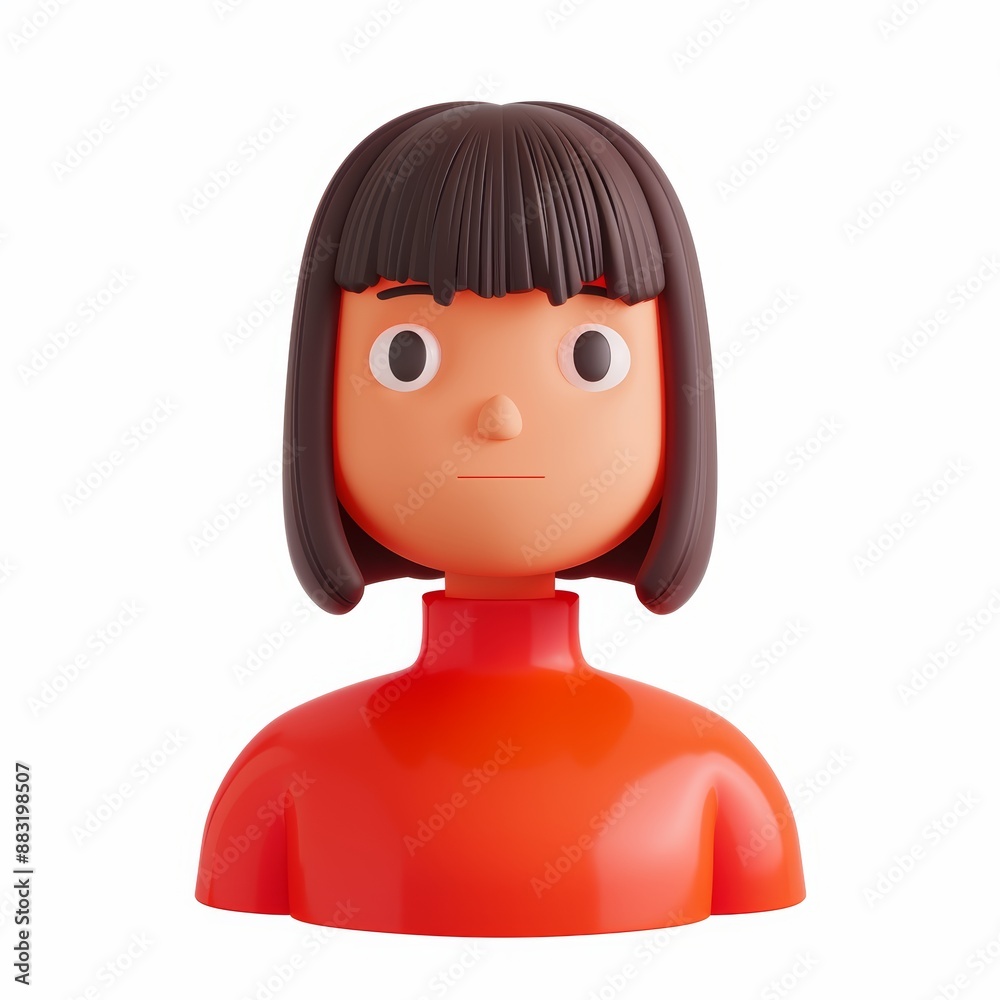 Vibrant Avatar of an Asian Girl for Social Media Generative AI Vibrant Avatar of an Asian Girl for Social Media Generative AI
