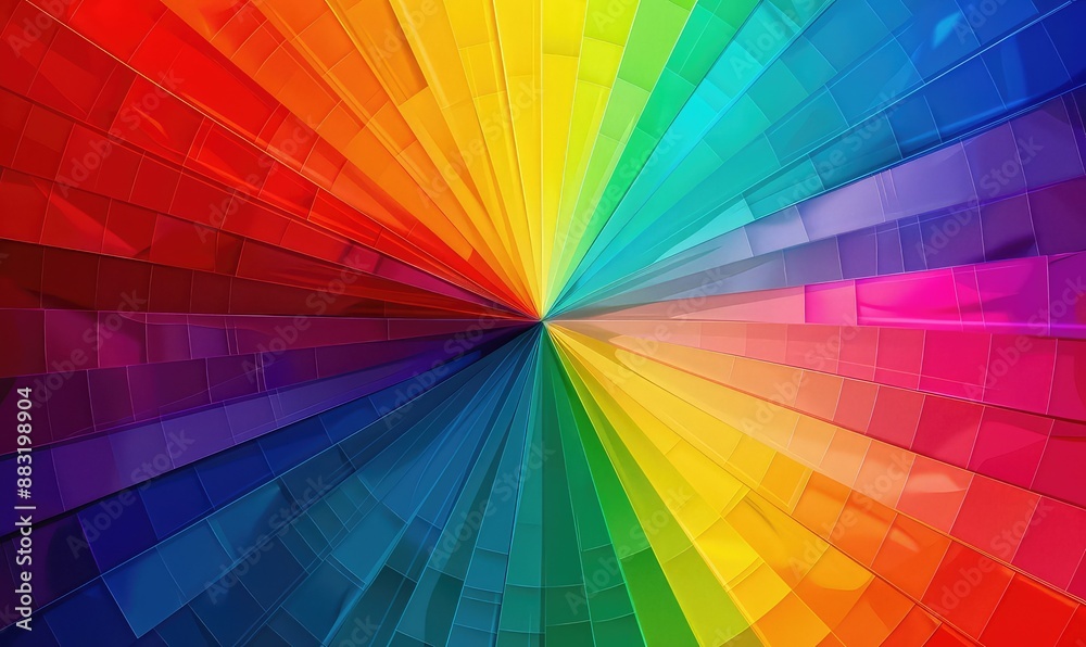 Multicolor pinwheel spectrum gradient rainbow pattern background
