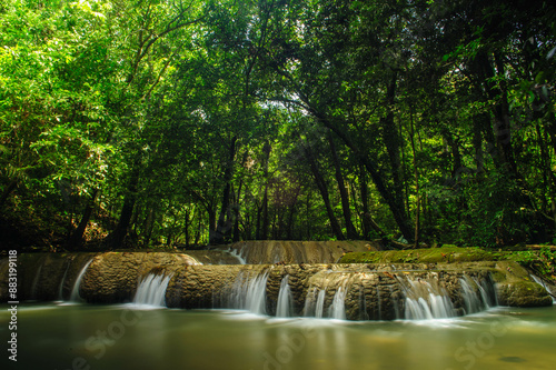 Waterfall in the national park forest
