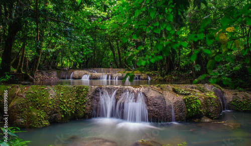 Waterfall in the national park forest