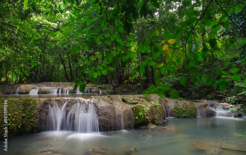 Waterfall in the national park forest