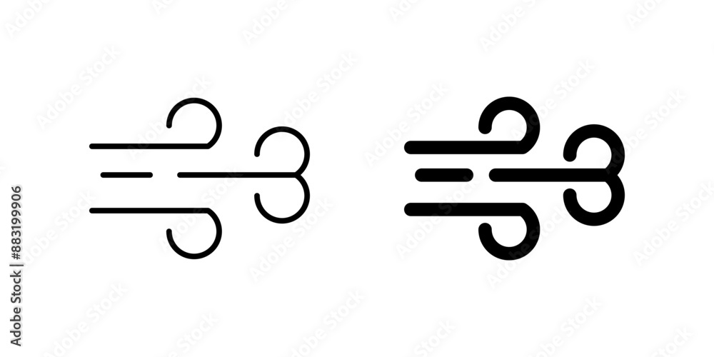 Wind Icon Symbol isolated white background. vector illustration. color editable.mpan Wind Icon Symbol isolated white background. vector illustration. color editable.mpan