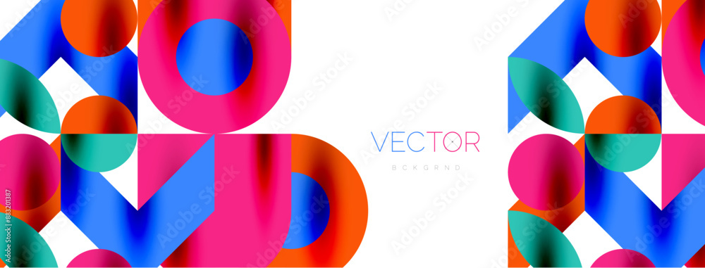 Circle pattern, round elements with lines and arrows composition for wallpaper, banner, background or landing