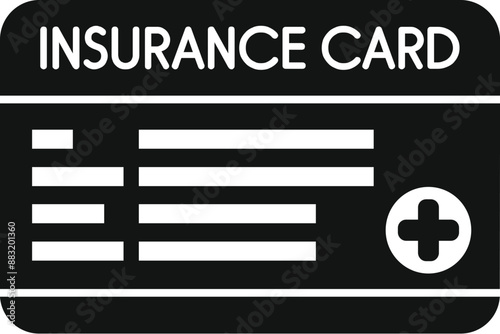 Black and white insurance card representing healthcare coverage and medical expenses