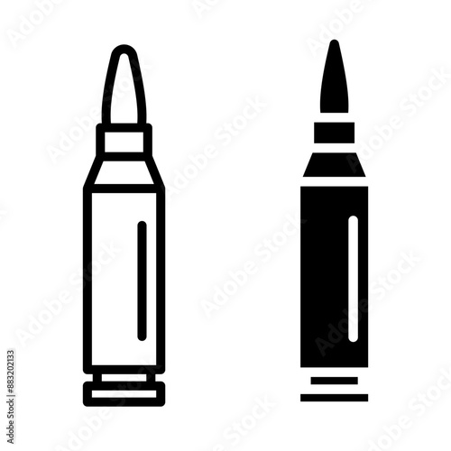 bullet Icon set. Symbol isolated on white background. vector illustration. color editable.