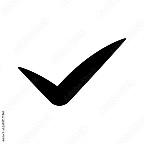 checkmark icon on white background. color editable