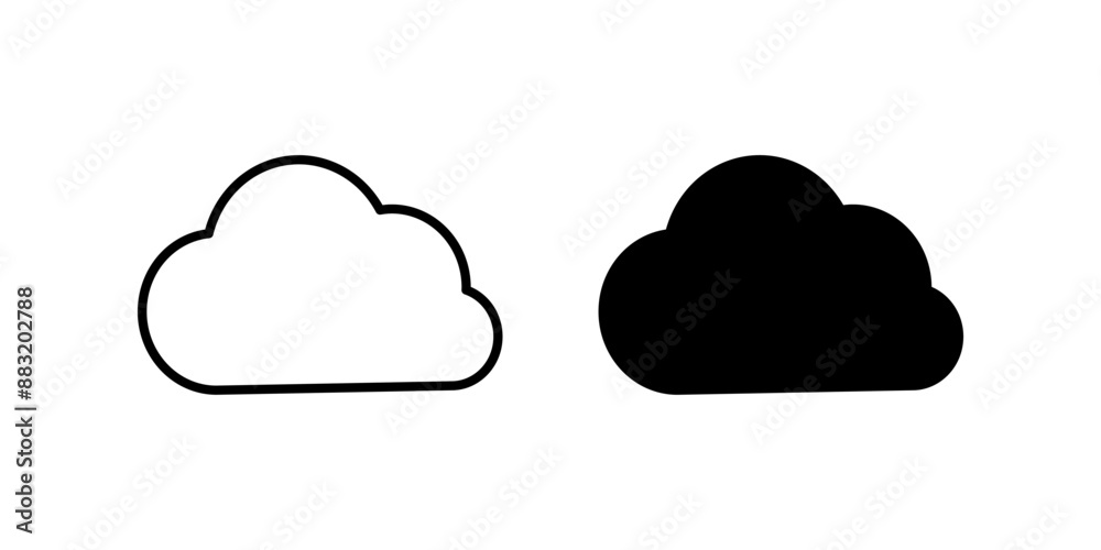 cloud Icon. Symbol isolated white background. vector illustration. color editable.d white background. vector illustration. color editable. cloud Icon. Symbol isolated white background. vector illustration. color editable.d white background. vector illustration. color editable.