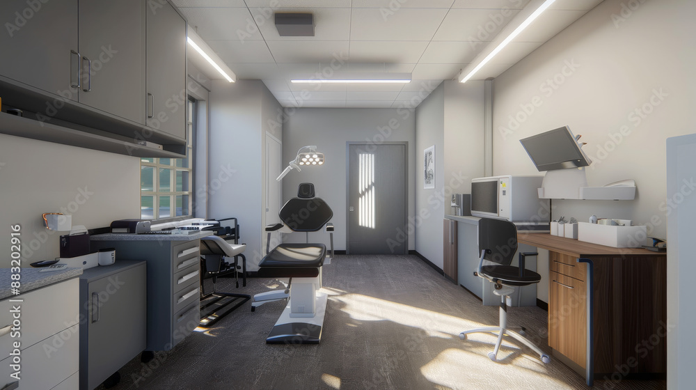 A modern, well-equipped dental office bathed in natural light, showcasing a clean, inviting, and professional environment for patient care. A modern, well-equipped dental office bathed in natural light, showcasing a clean, inviting, and professional environment for patient care.