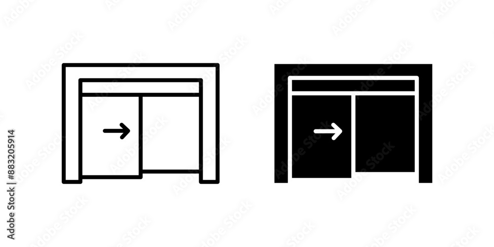 sliding door Icon set .Symbol isolated white background. vector illustration. color editable. sliding door Icon set .Symbol isolated white background. vector illustration. color editable.