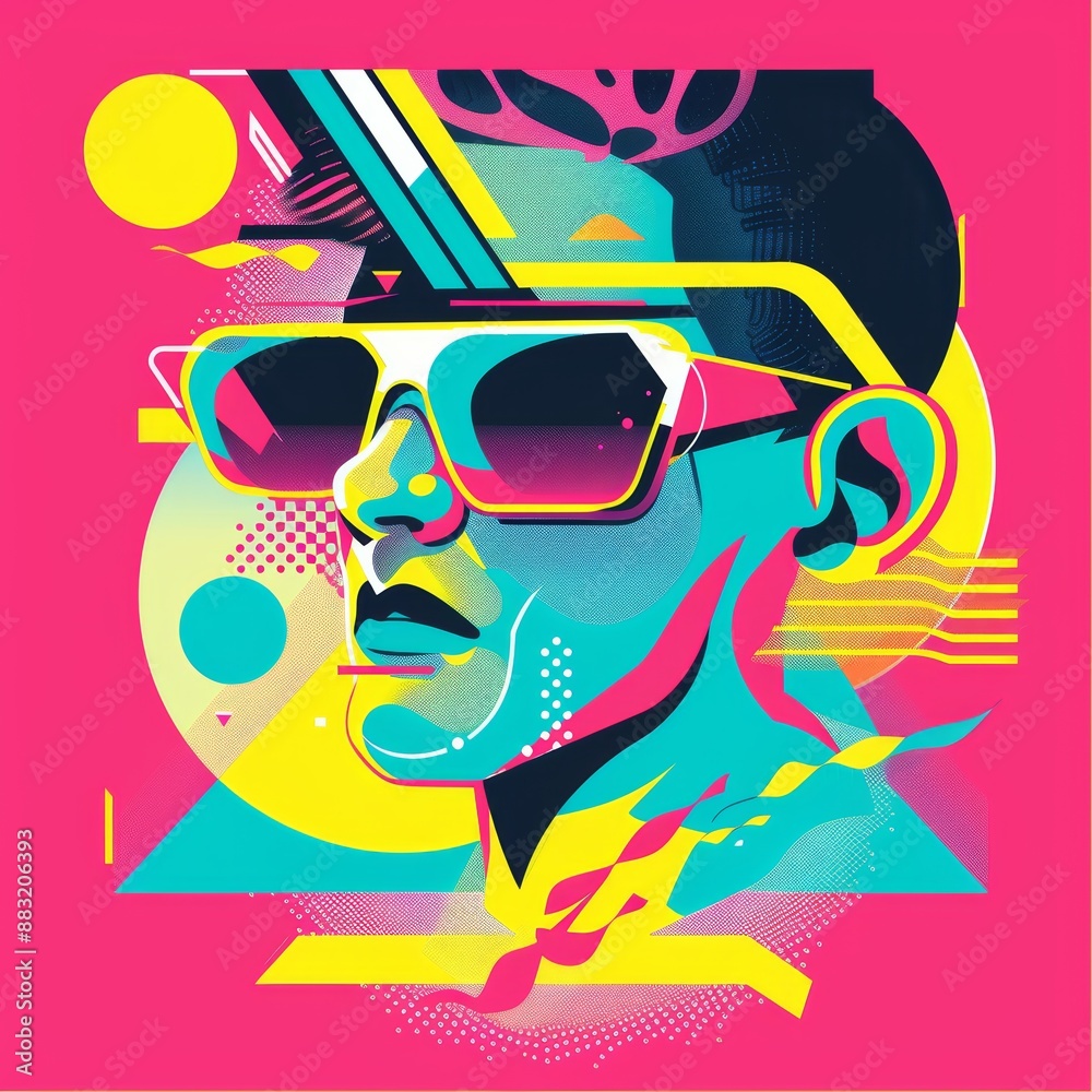 Retro Graphic Tee Design with Bold Typography Generative AI Retro Graphic Tee Design with Bold Typography Generative AI