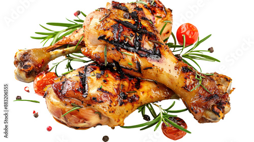 Chicken drumsticks on a transparent background