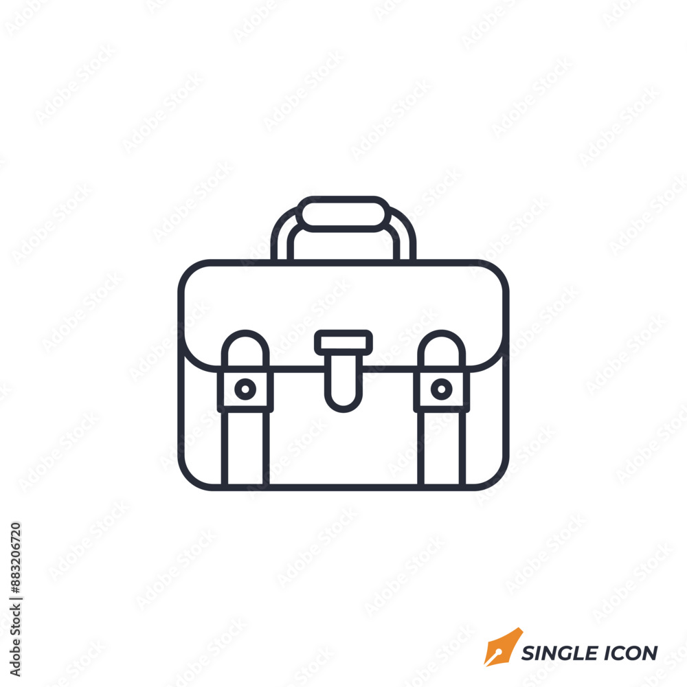Briefcase icon vector illustration. Briefcase symbol isolated on white background. Briefcase icon vector illustration. Briefcase symbol isolated on white background.