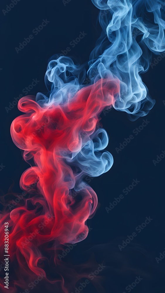 Fototapeta premium smoke background is red blue