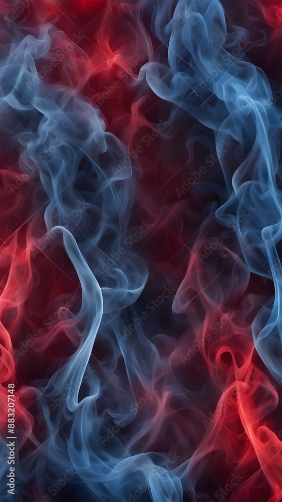 smoke background is red blue smoke background is red blue