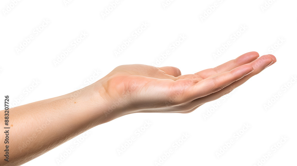Hand palm stretching out, offering, showing gesture, isolated on white background, transparent png Hand palm stretching out, offering, showing gesture, isolated on white background, transparent png