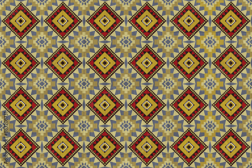 Wallpaper Mural Navajo tribal vector seamless pattern. Native American ornament. Ethnic South Western decor style. Ikat Boho geometric ornament. Vector seamless pattern. Mexican blanket, rug. Woven carpet Torontodigital.ca
