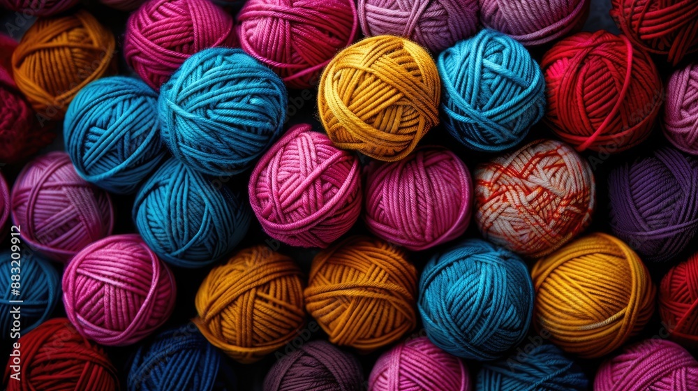 Background of wool yarn balls Background of wool yarn balls